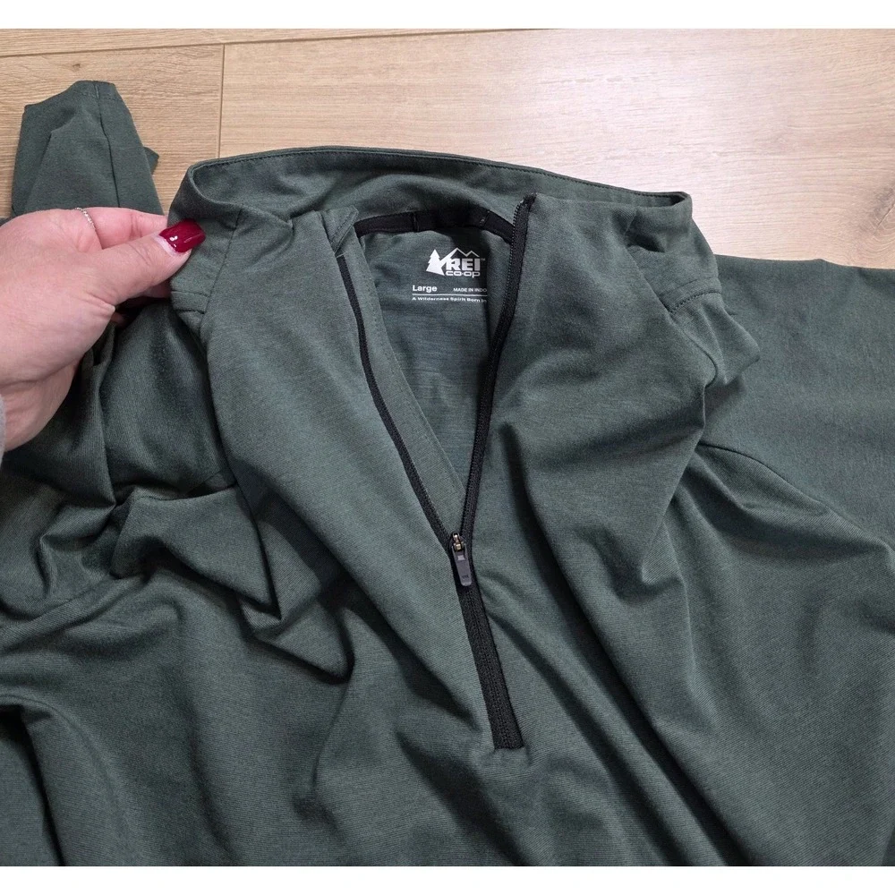 REI Co-op Quarter Zip Pullover Men's Size Large Hiking Performance Outdoor